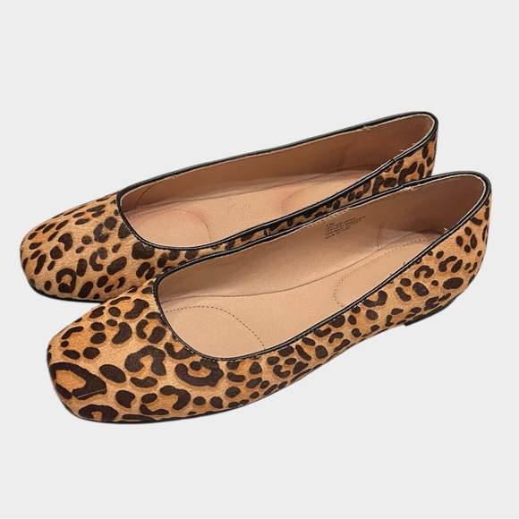 J. Jill Shoes - J. JILL Leopard Calf Hair Flats Size 8.5 animal print